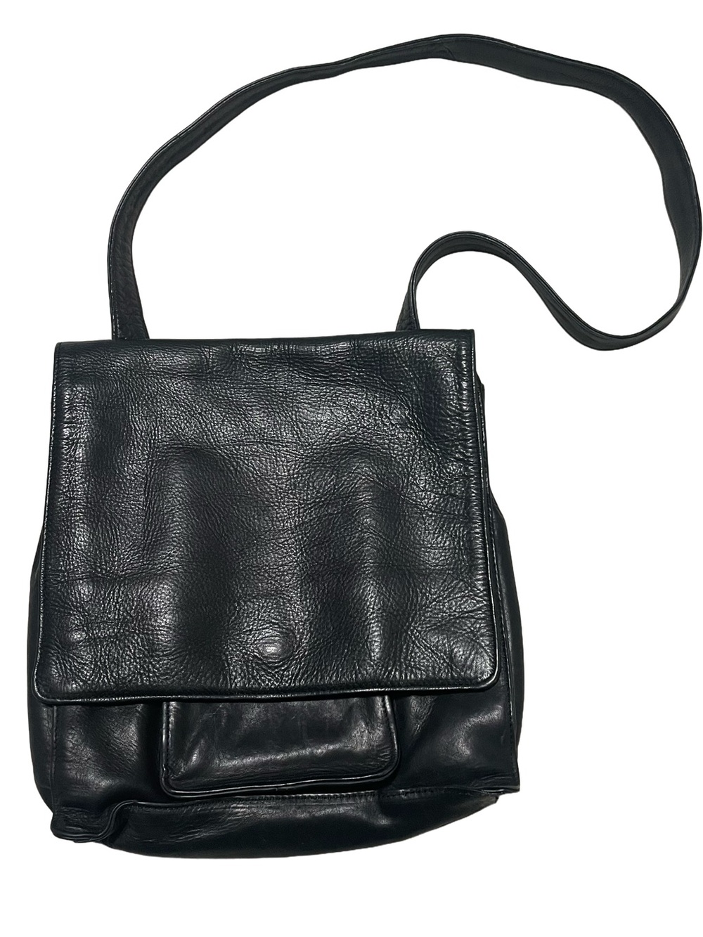 Vintage Black Leather Satchel